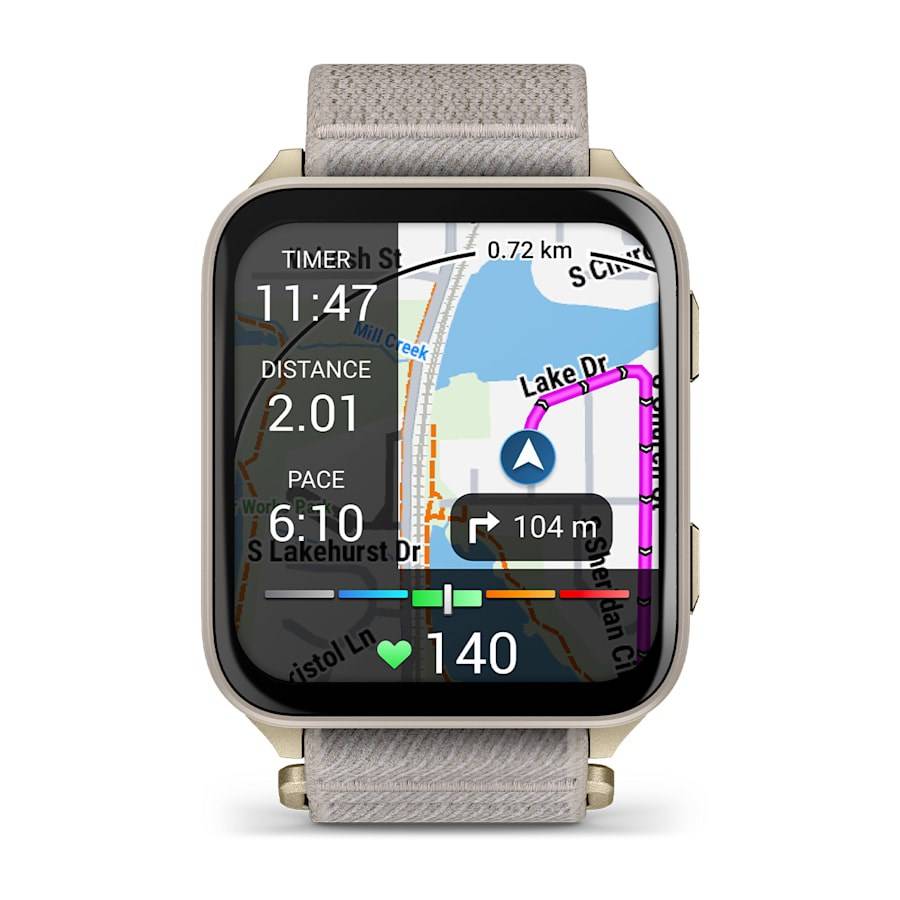 Garmin Venu X1 French Gray Con Fondello Titanium Cinturino A Strappo French-1