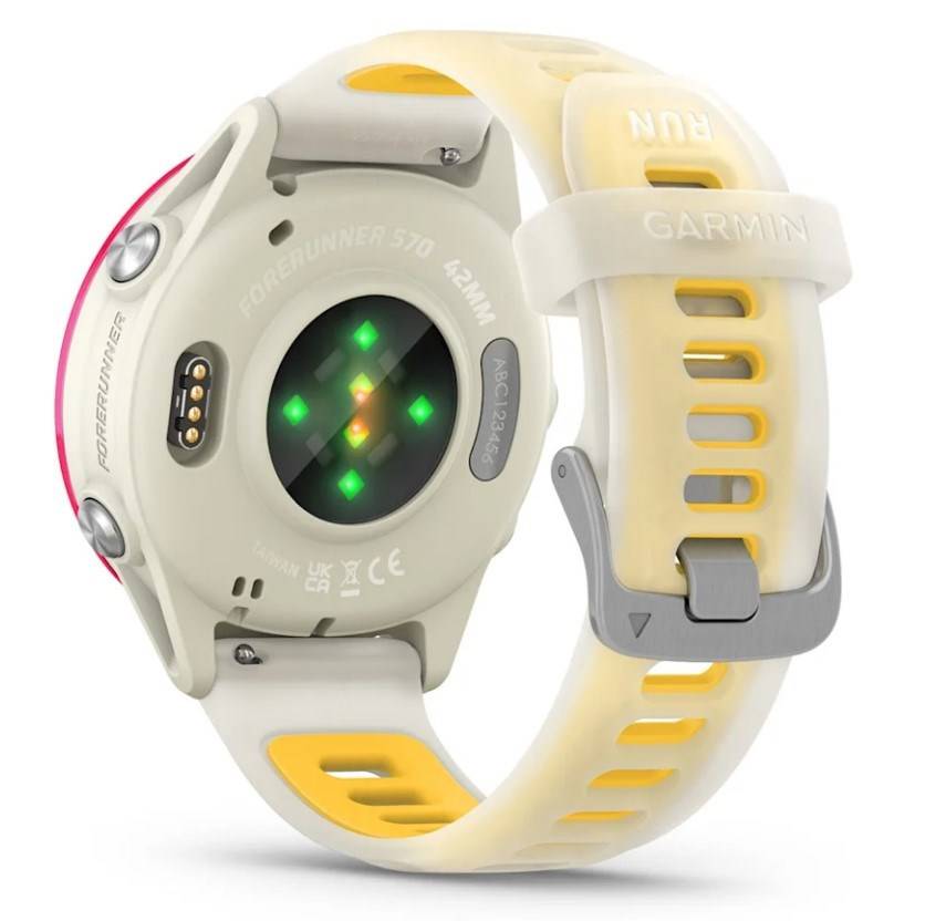 Garmin Forerunner 570 - 42mm Raspberry Cinturino Bone Mango-6