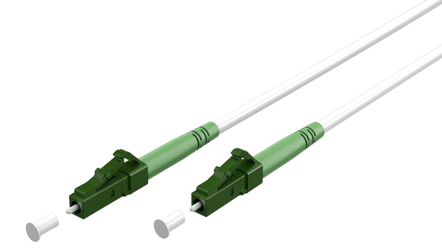 Cavo in fibra ottica Goobay (FTTH), monomodale (OS2) bianco, (simplex) 20 m-0