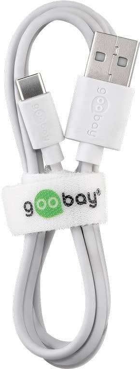 Set di ricarica Goobay USB-C™ 1 A - alimentatore con cavo Type-C™ 1m (bianco)-1