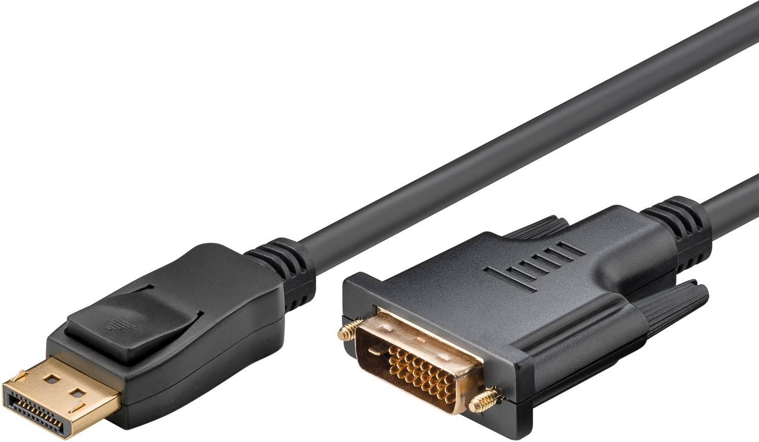 Goobay Cavo adattatore DisplayPort™/DVI-D dorato 2 m Spina DisplayPort™ > Spina DVI-D Dual Link (24+1 pin)-0