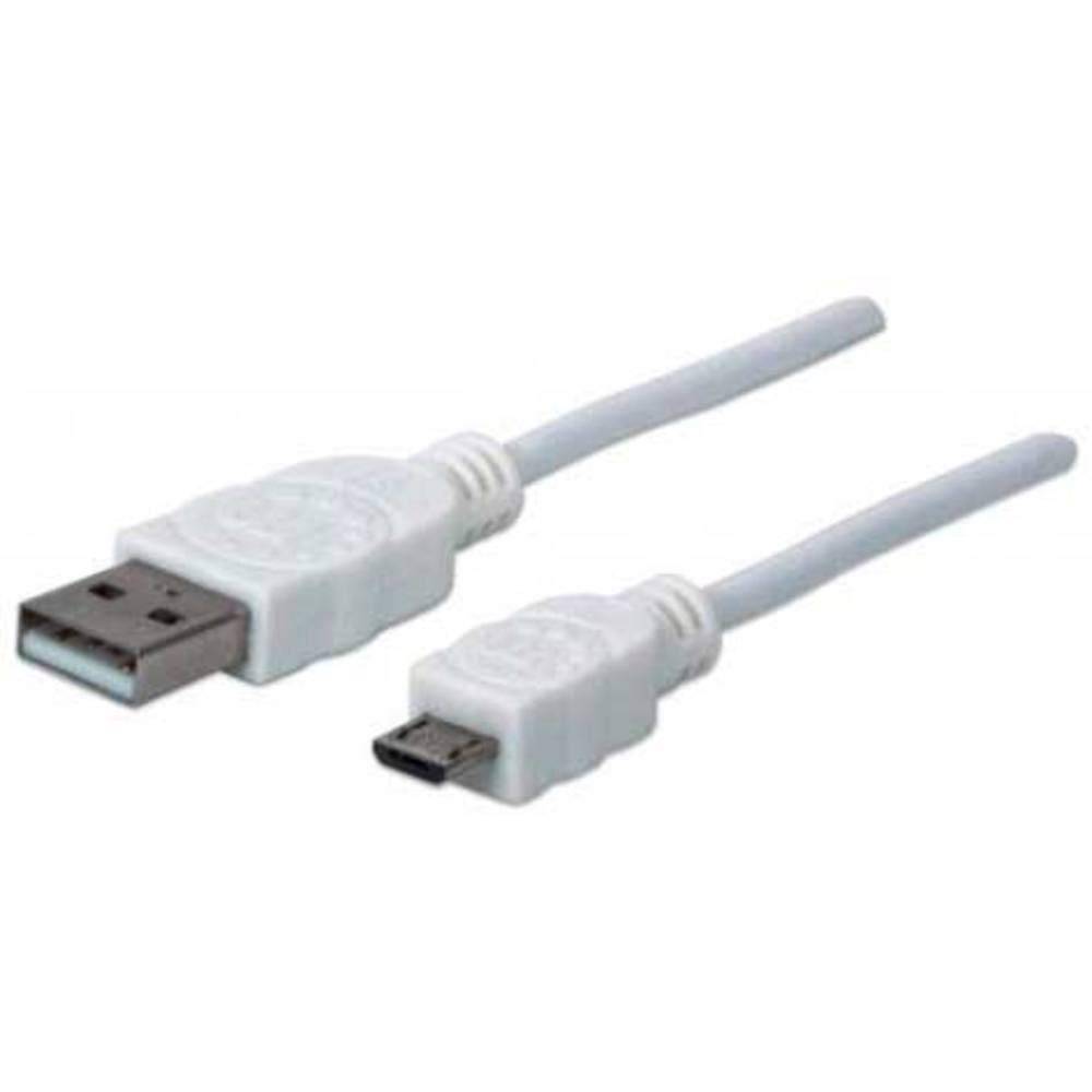 Goobay Cavo USB 2.0 ad alta velocità, bianco 1 m spina USB 2.0 (tipo A) > Spina USB 2.0 micro (tipo B)-1