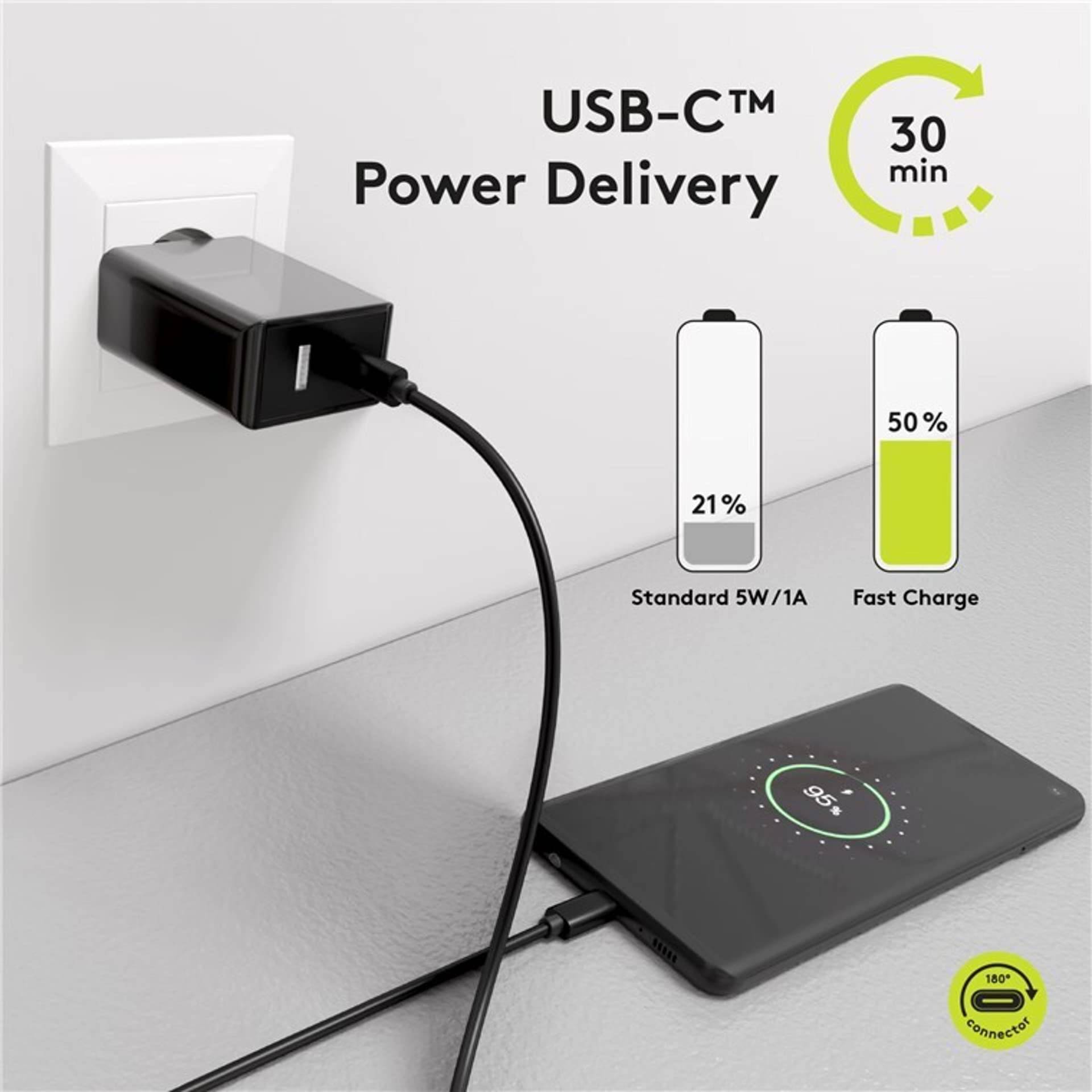 Goobay 49254 cavo USB USB 3.2 Gen 2 [3.1 Gen 2] 1 m USB C Nero (goobay - USB Type-C kabel - USB-C til)-2