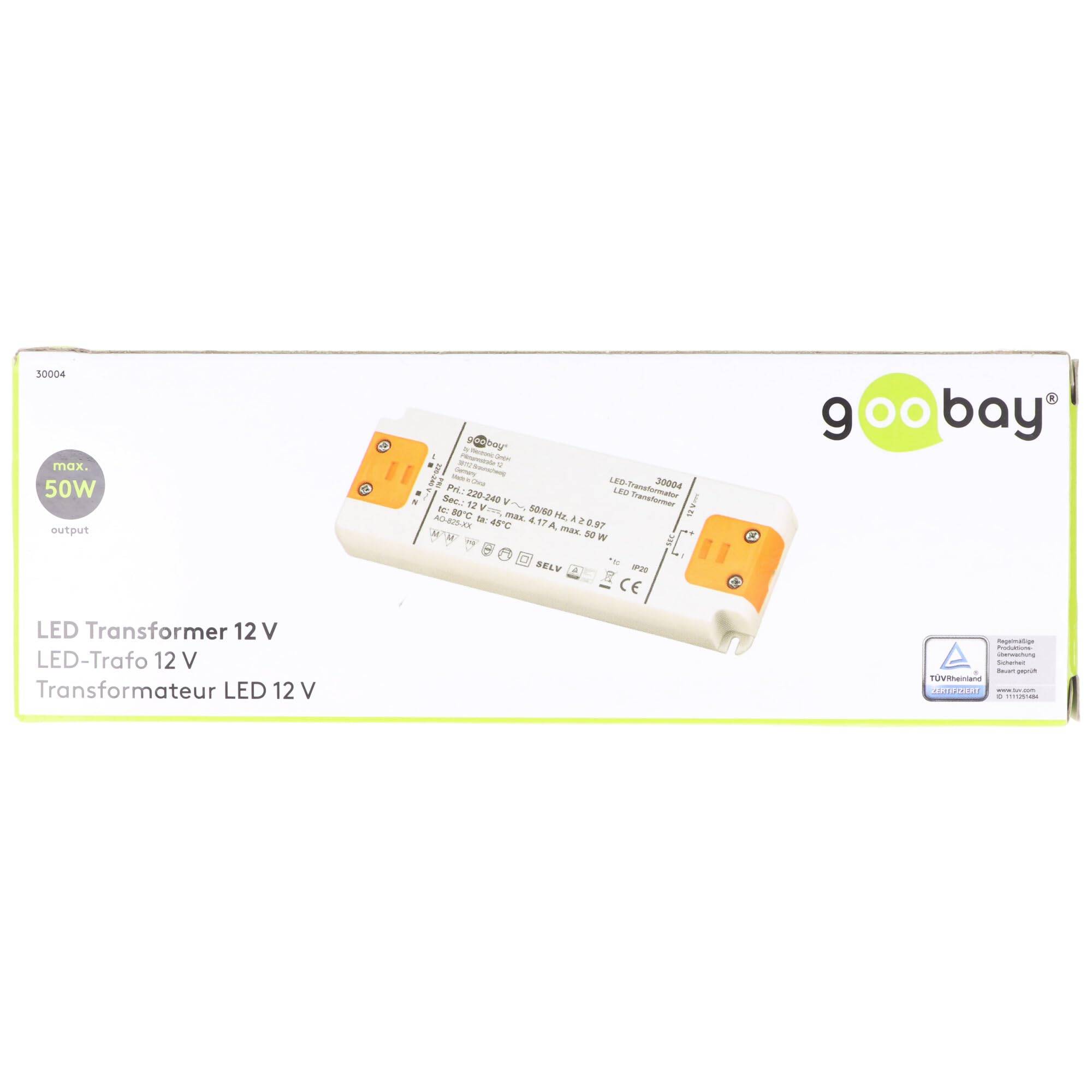 Trasformatore LED 12 V/50 W 12 V CC per LED fino a 50 W di carico totale-6