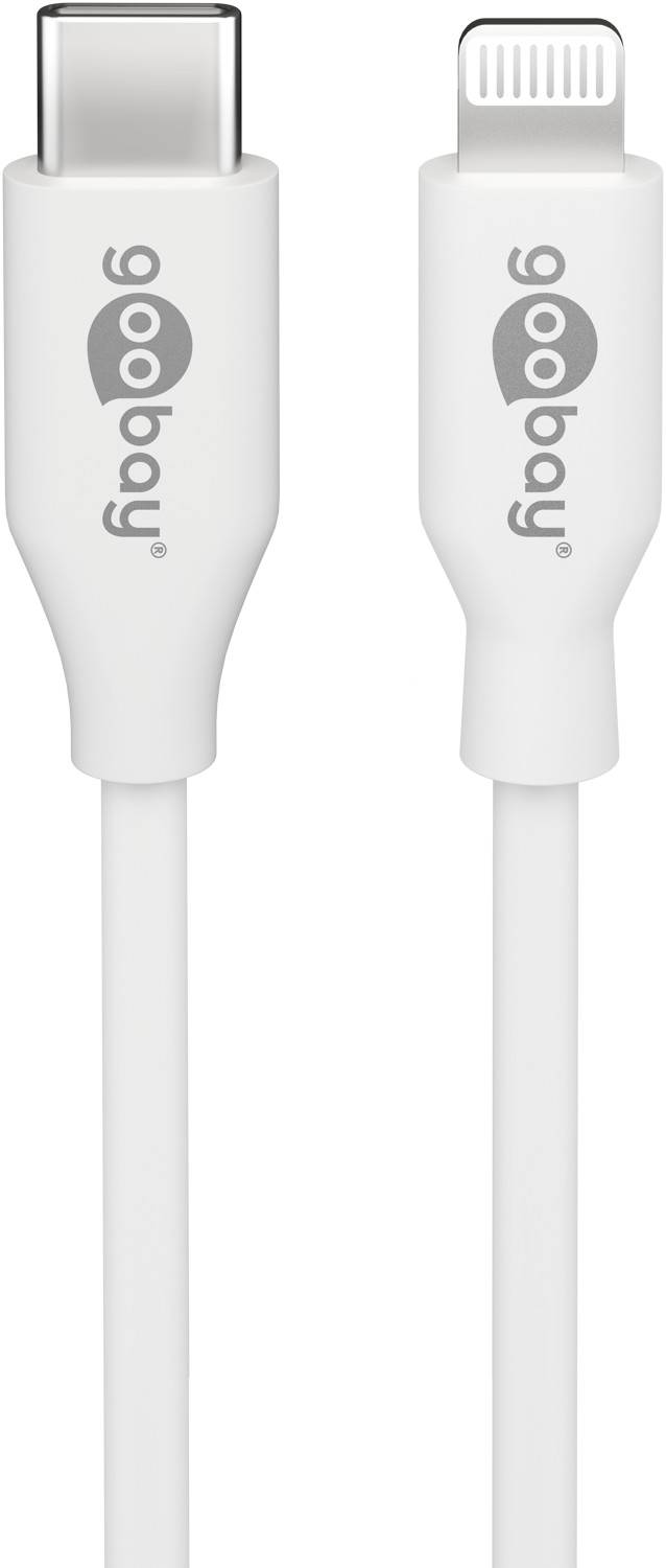 Goobay Cavo USB USB 2.0 Connettore Apple Lightning 0.5 m Bianco Schermatura a fogli 39444