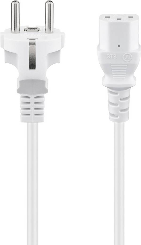 Cavo di rete IEC Goobay 96041 Bianco 5 m guaina in PVC