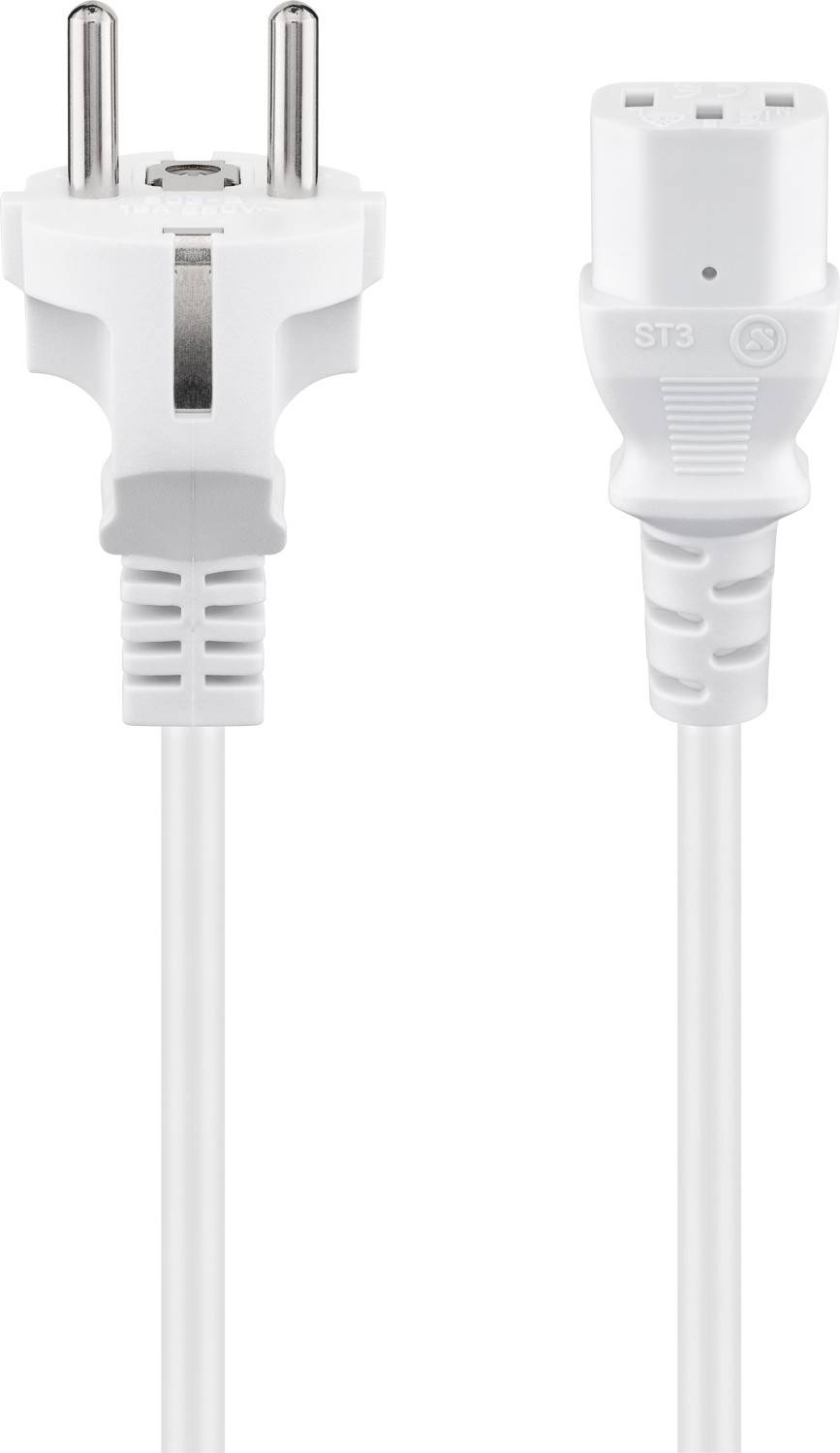 Cavo di rete IEC Goobay 96041 Bianco 5 m guaina in PVC-0