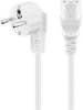 Cavo di rete IEC Goobay 95140 Bianco 2 m angolato 90° verso il basso