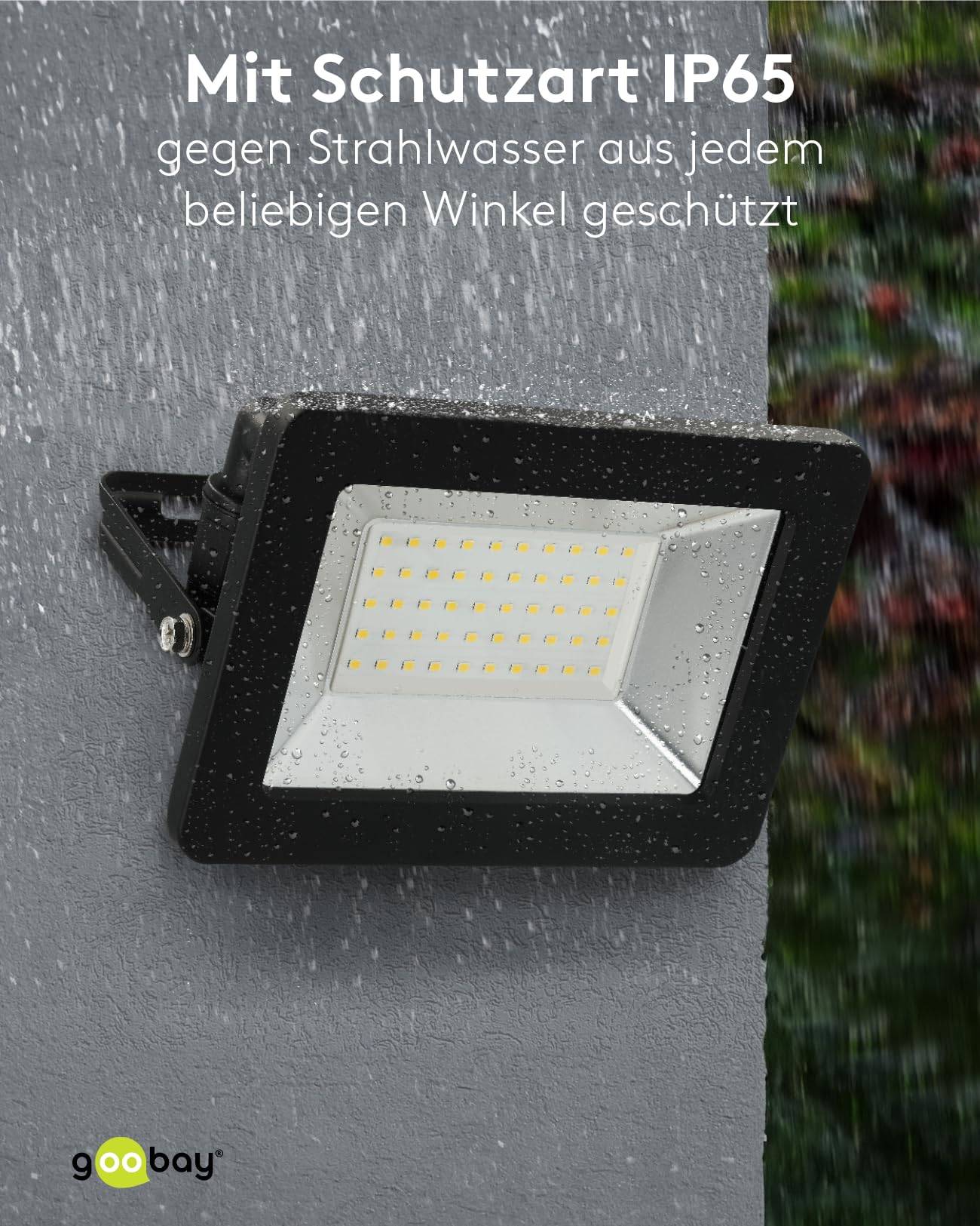 Faretto LED da esterno Goobay, 50 W - con 4250 lm, luce bianca neutra (4000 K) e pressacavo M16, adatto per uso...-6