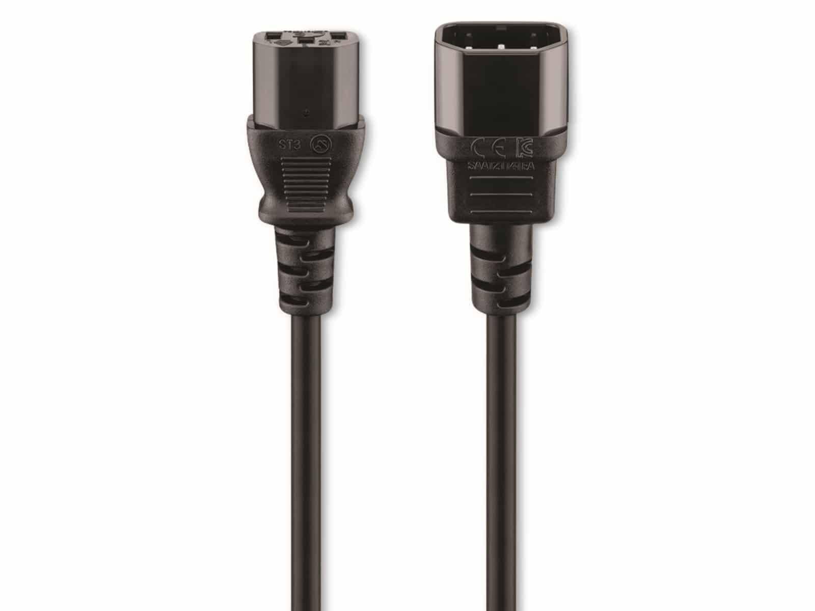 Cavo di rete IEC Goobay 95125 Nero 1 m guaina in PVC-1