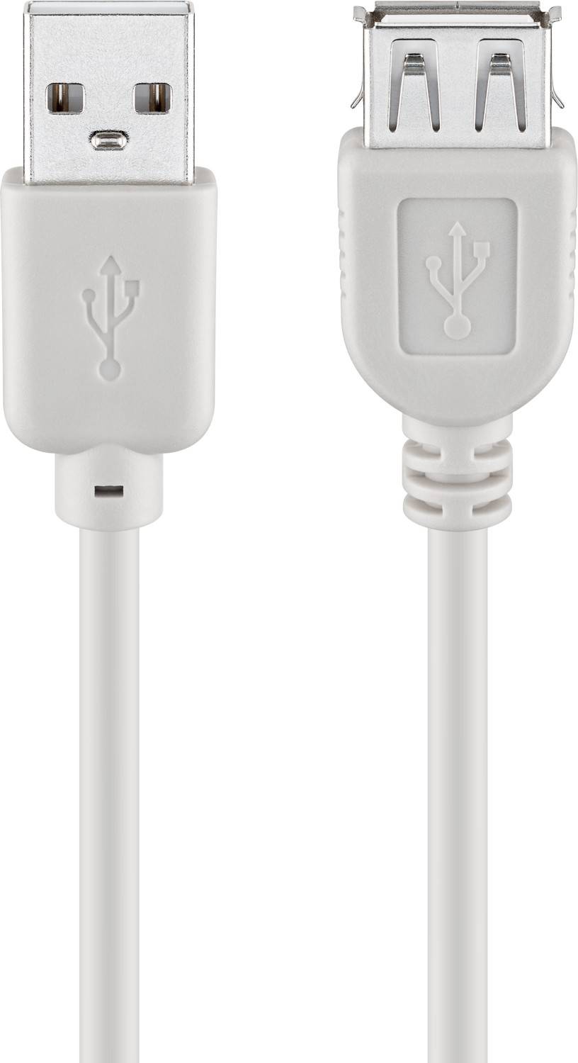Goobay Cavo prolunga USB 2.0 ad alta velocità, grigio 0.3 m spina USB 2.0 (tipo A) > presa USB 2.0 (tipo A)