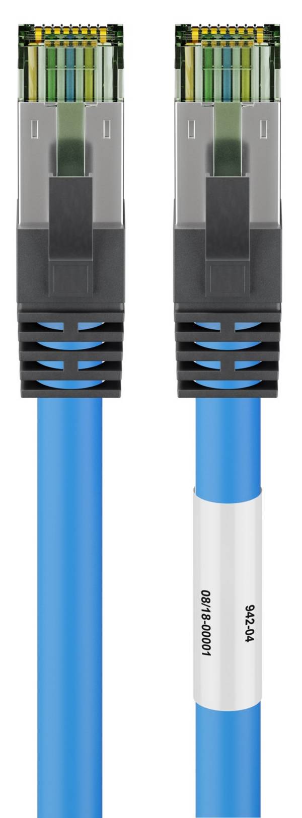 Goobay CAT 8.1 Cavo patch, S/FTP (PiMF), blu 1 m 99,9 % conduttore in rame privo di ossigeno (OFC), AWG 24, guaina del c