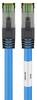 Goobay CAT 8.1 Cavo patch, S/FTP (PiMF), blu 0.5 m 99,9 % conduttore in rame privo di ossigeno (OFC), AWG 24, guaina del
