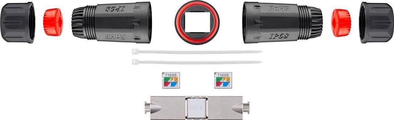 Goobay 44417 cavo di collegamento IDC Nero, Rosso (goobay netv?rkskobling)-1