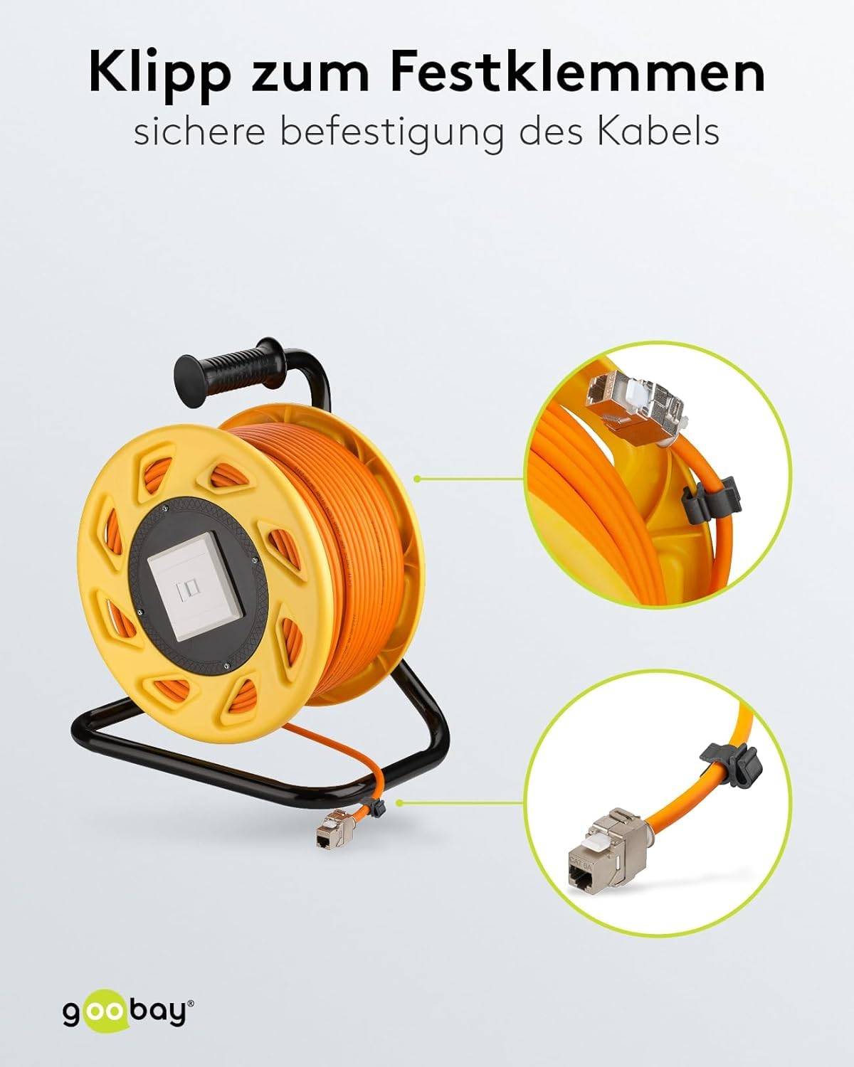 Avvolgicavo di rete mobile RJ45, cavo di installazione CAT 7A S/FTP (1000 MHz) di alta qualità, schermato e privo di...-2
