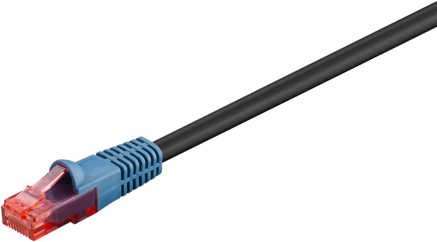Goobay CAT 6 cavo patch per uso esterno, U/UTP, nero 40 m conduttore di alluminio placcato di rame (CCA), doppia guaina-0