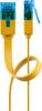 Cavo patch piatto Goobay CAT 6A, U/UTP, giallo 0,5 m