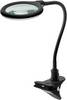 Goobay LED lampada d'ingrandimento con morsetto, 6 W, nero 480 lm, lente in vetro da 100 mm, ingrandimento 1,75x, 3 dio