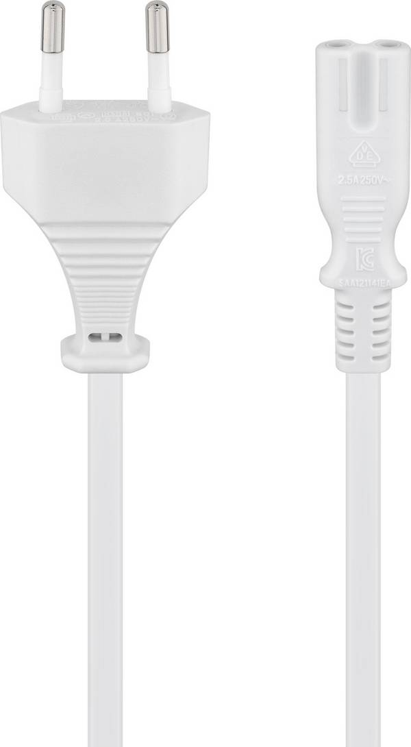 Goobay 51326 Alimentazione Cavo di rete Bianco 1.5 m guaina in PVC