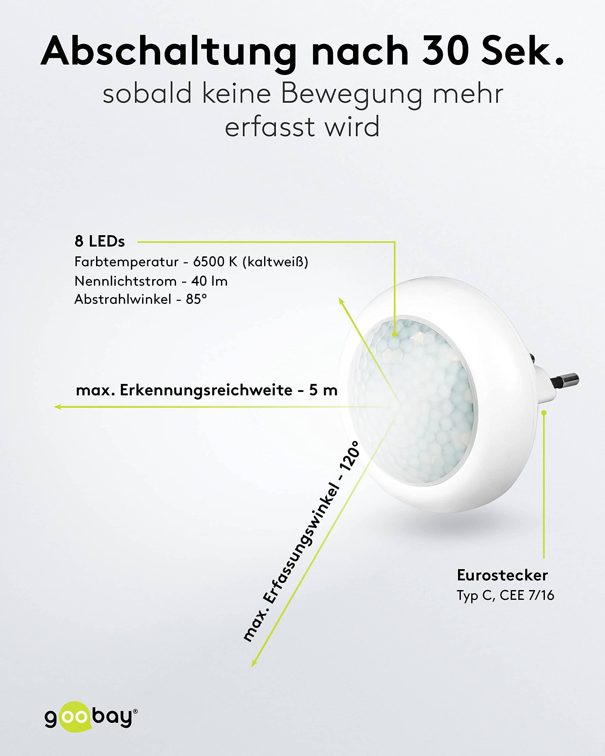 Luce LED Notturna compatta con Sensore di Movimento ad Infrarossi-3