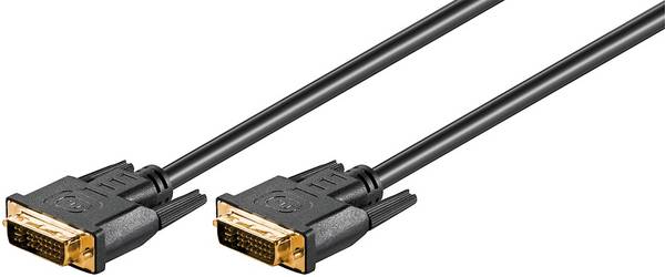 Goobay Cavo DVI-I Dual Link Full HD, dorato 3 m Spina DVI-I Dual-Link (24+5 pin) > Spina DVI-I Dual-Link (24+5 pin)