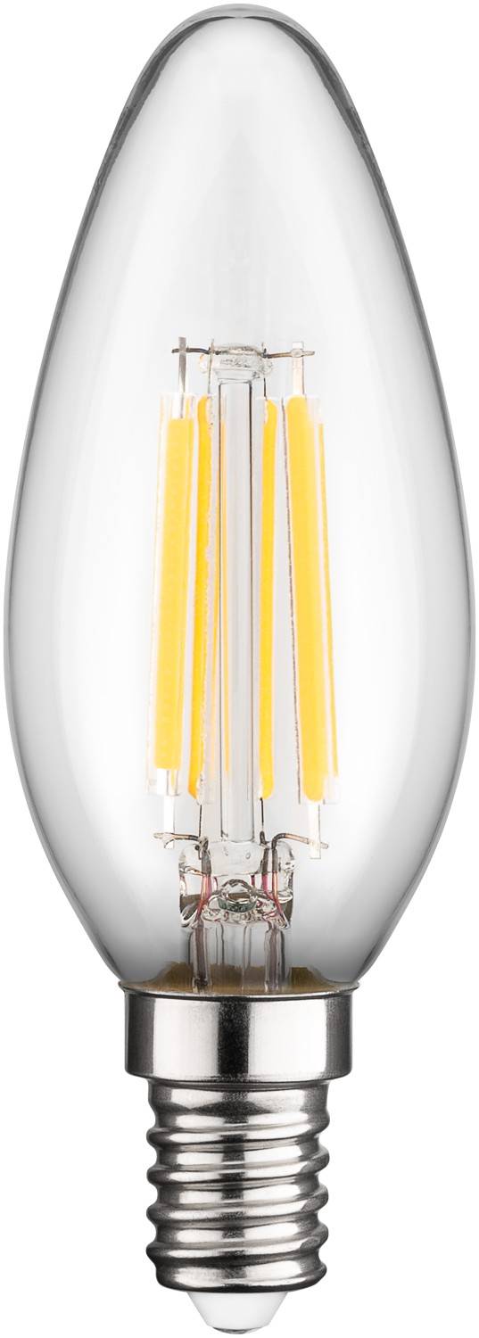 Goobay Candela a filamento LED, 6 W attaco E14, bianco caldo, non oscurabile