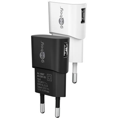 Caricabatterie USB Goobay (5W) bianco - alimentatore USB compatto con connessione 1xUSB-0