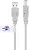 Goobay Cavo USB 2.0 ad alta velocità con certificazione USB, grigio 2 m spina USB 2.0 (tipo A) > spina USB 2.0 (tipo B)