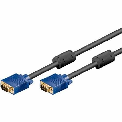 Goobay Cavo per monitor SVGA Full HD, dorato 3 m Spina VGA (15-pin) > Spina VGA (15-pin)-1