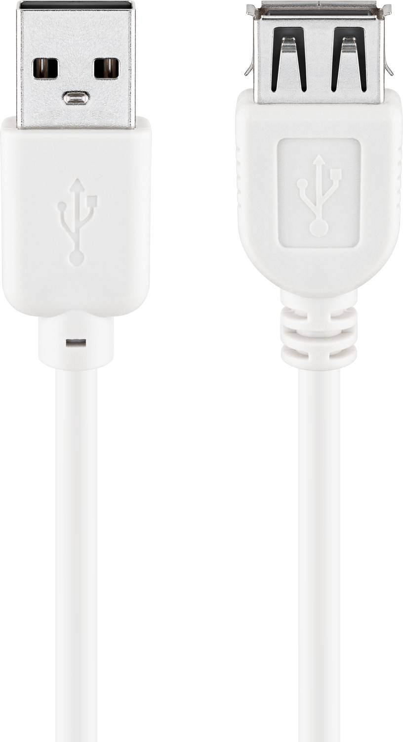 Goobay Cavo prolunga USB 2.0 ad alta velocità, bianco 3 m spina USB 2.0 (tipo A) > presa USB 2.0 (tipo A)-0