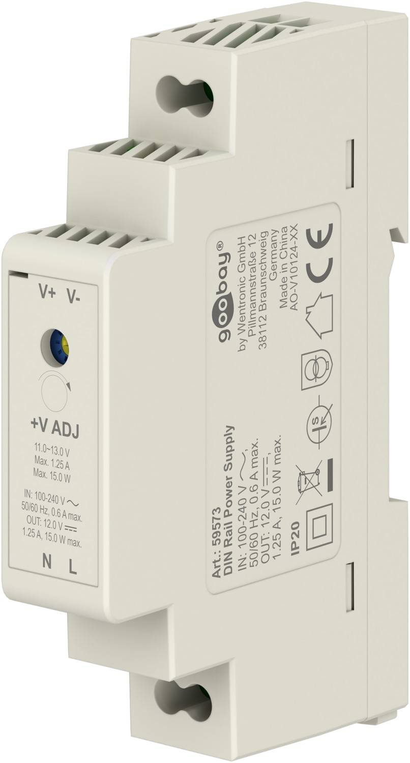 Alimentatore su Guida DIN 12V 1.25A 15W