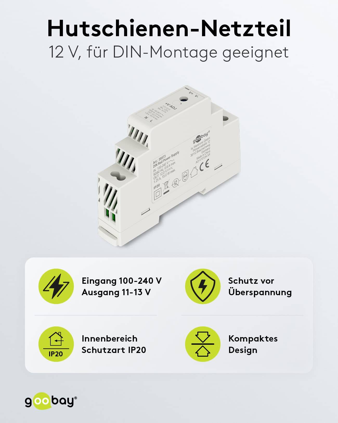Alimentatore su Guida DIN 12V 1.25A 15W-1