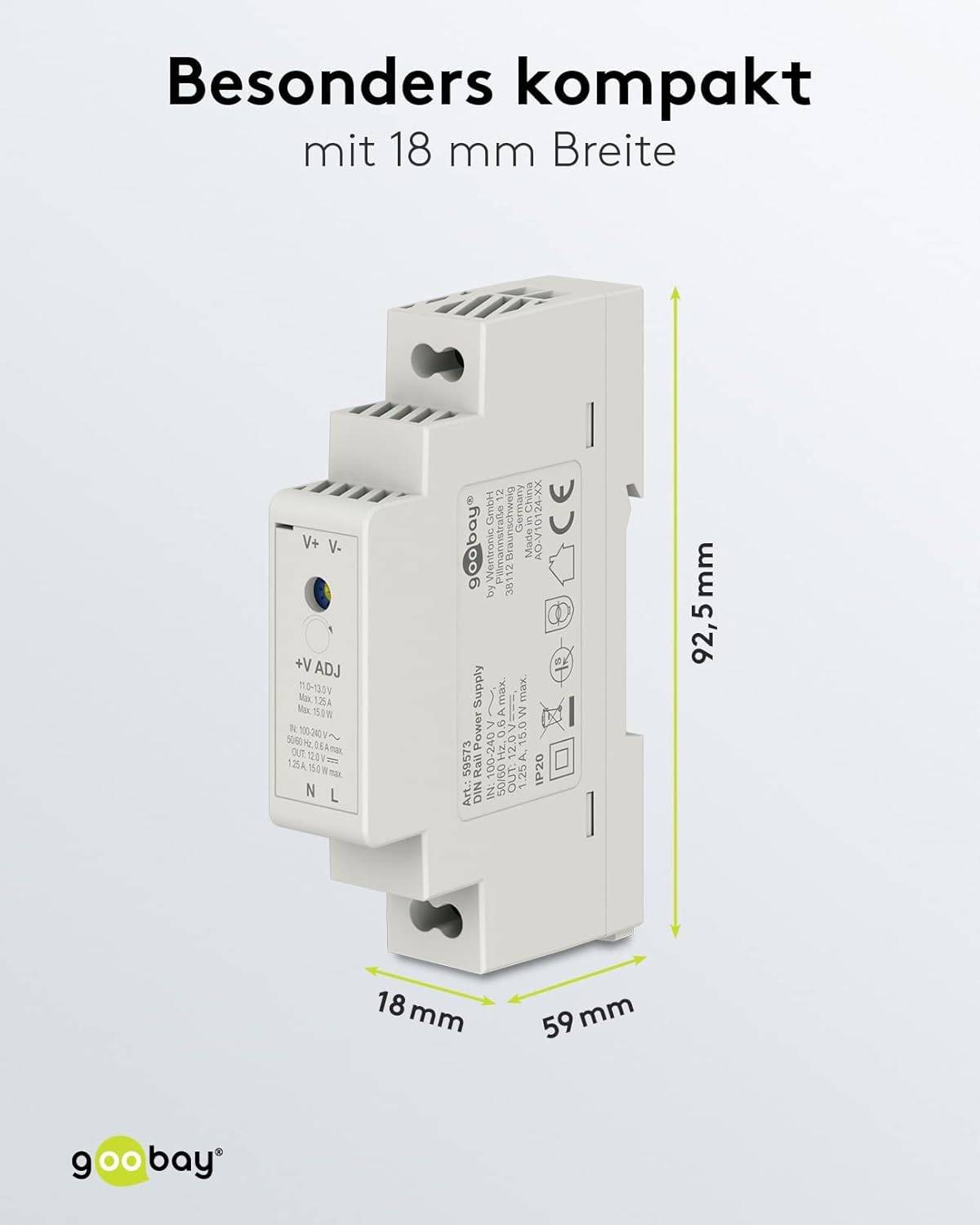 Alimentatore su Guida DIN 12V 1.25A 15W-4