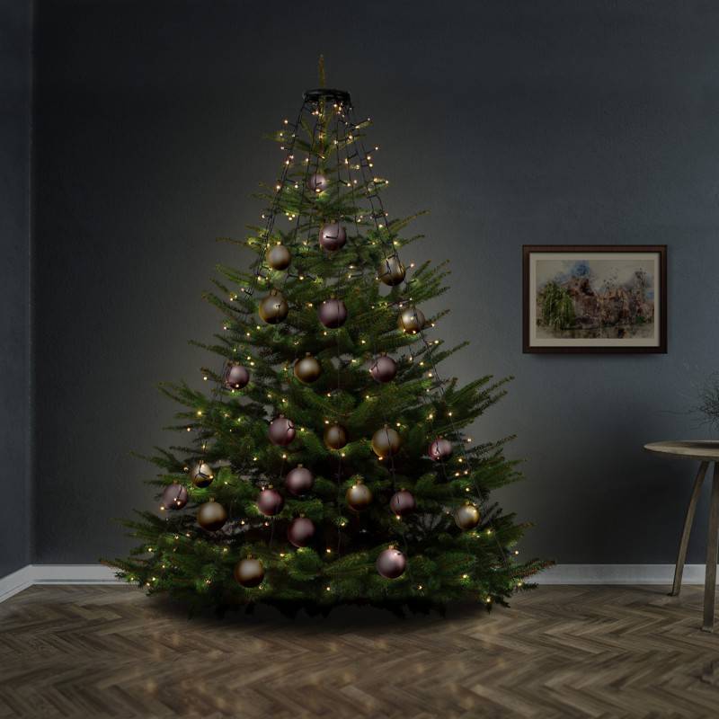Goobay 280 LED mantello di luci con anello per albero di Natale, 8x 2 m con timer e funzione di memoria, 8 modalità di-2