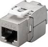 Modulo Goobay Keystone RJ45 CAT 6A, STP, slim-line - larghezza 16,3 mm, tipo coccodrillo, morsettiera per montaggio...