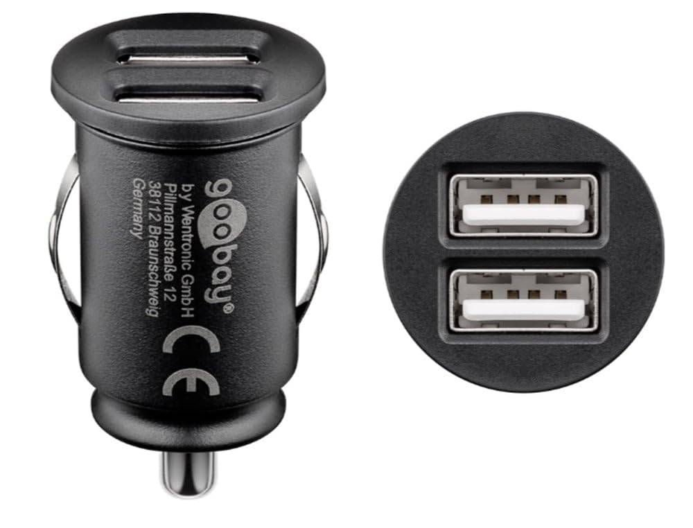 KFZ USB 2xUSB 3,1A schwarz mini LC PL-6