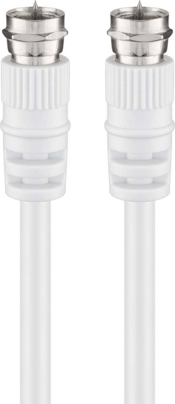 Goobay TV, ricevitore Cavo [1x Spina a F - 1x Spina a F] 1.5 m 70 dB doppia schermatura Bianco