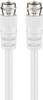 Goobay TV, ricevitore Cavo [1x Spina a F - 1x Spina a F] 1.5 m 70 dB doppia schermatura Bianco