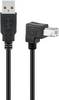 Goobay Cavo ad alta velocità USB 2.0 90°, nero 0.5 m per stampante. spina USB 2.0 (tipo A) > spina USB 2.0 (tipo B)