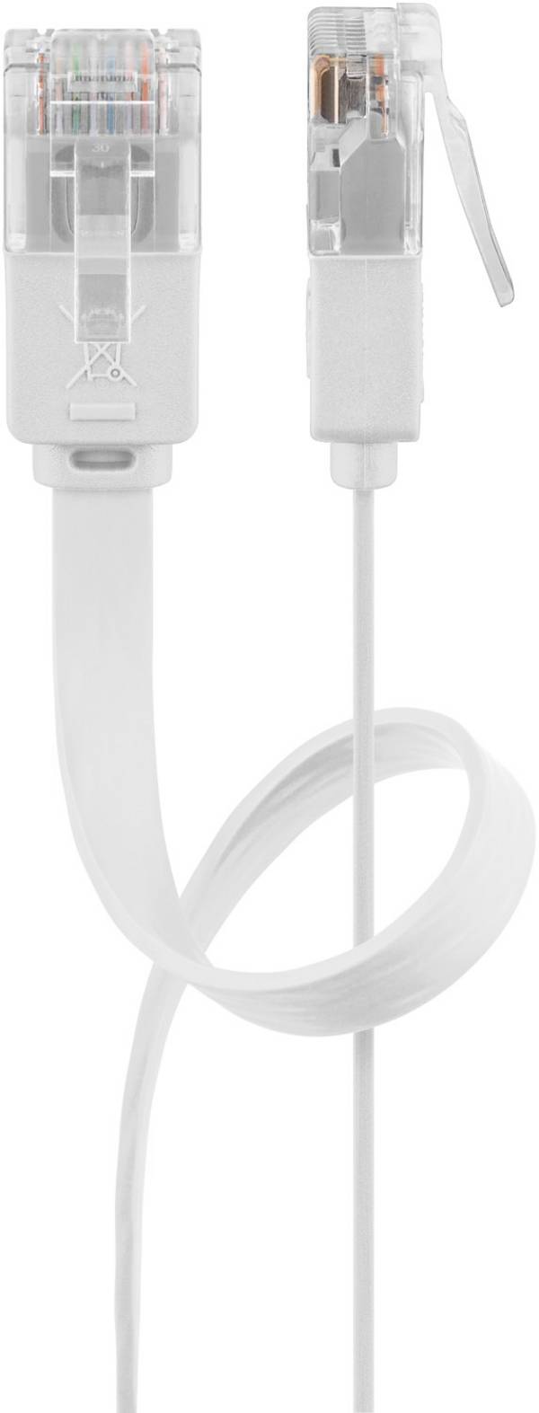 Cavo patch piatto Goobay CAT 6, U/UTP, bianco 7 m