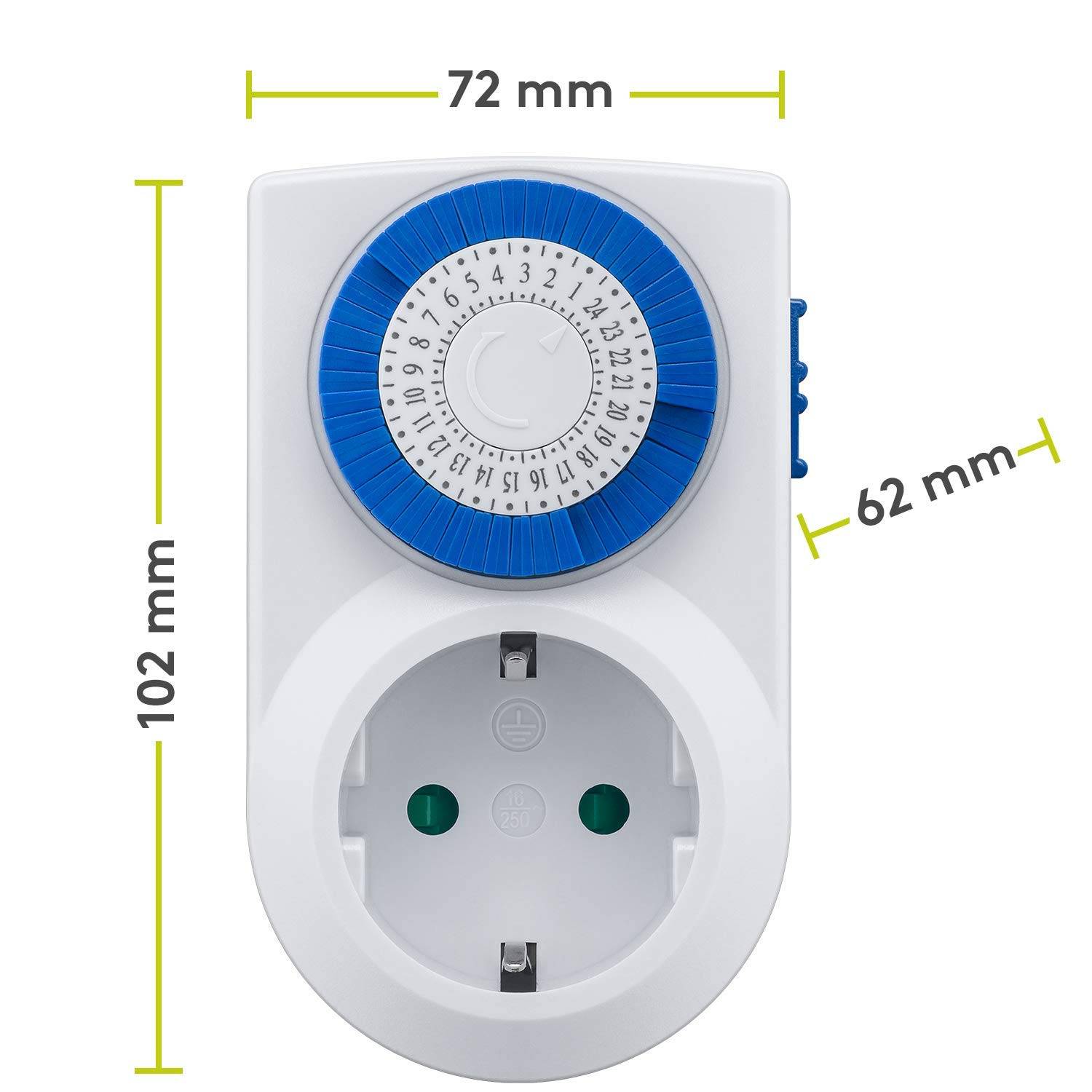 Goobay Timer analogico timer meccanico facile da usare per la presa di corrente-5