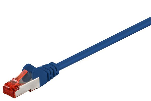Cavo patch Goobay CAT 6, S/FTP (PiMF), blu 0,15 m