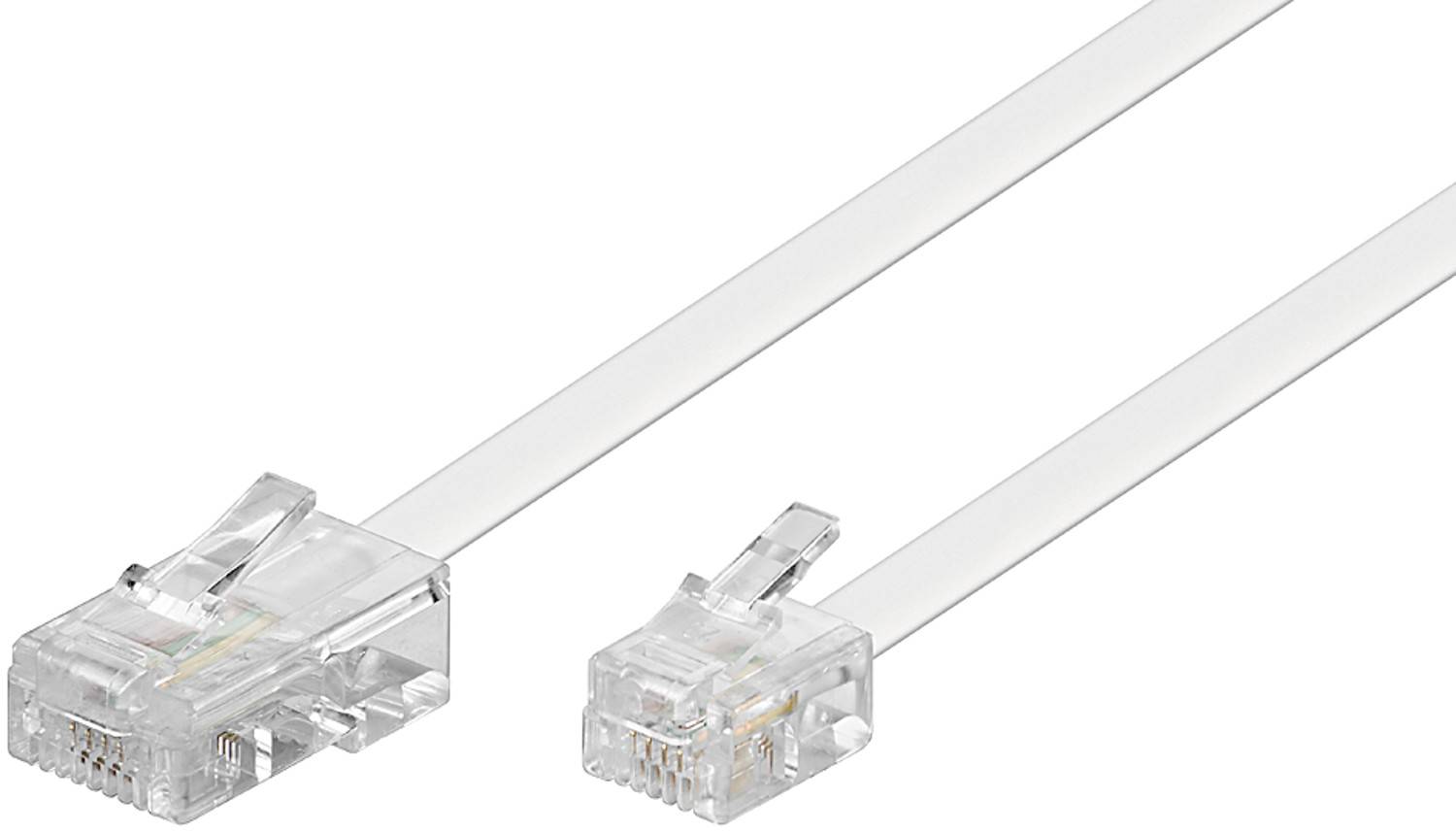 Goobay Cavo telefonico modulare 10 m conduttore di alluminio placcato di rame (CCA), Spina RJ45 (8P4C) > Spina RJ11/RJ14-0