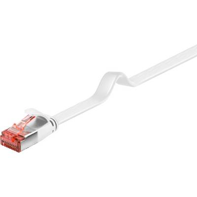 Cavo patch piatto Goobay CAT 6, U/FTP, bianco 0,25 m-0