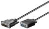 Goobay Cavo DVI-A/VGA Full HD, placcato nickel 2 m Spina DVI-A (12+5 pin) > Spina VGA (15-pin)