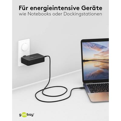 Caricabatterie USB-C per tablet, laptop, ad esempio Apple MacBook, Huawei MateBook, 90 W, nero-5
