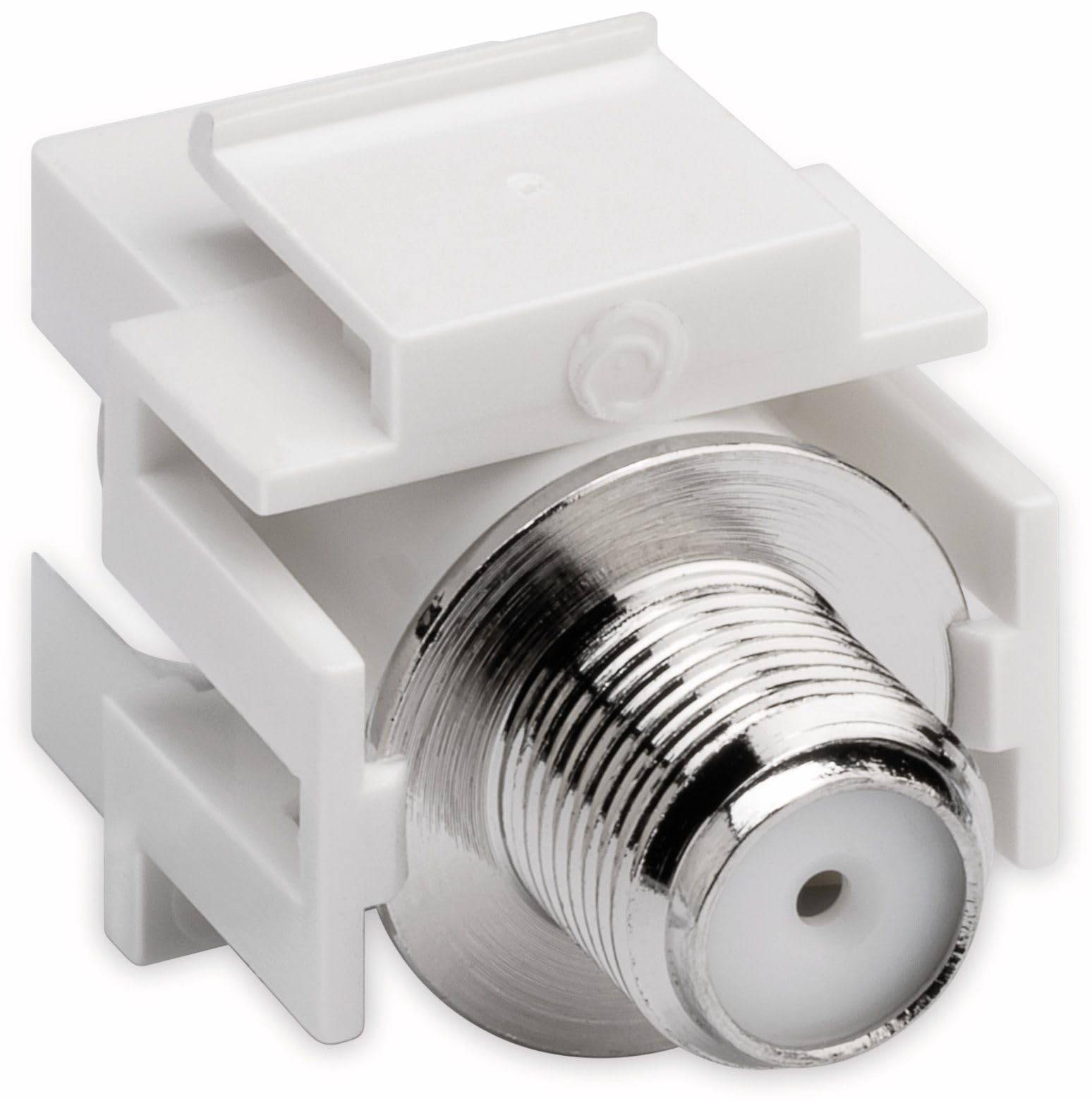 Goobay Keystone Module SAT/Antenna, montaggio a filo - 18,9 mm di larghezza, presa coassiale > presa F-2