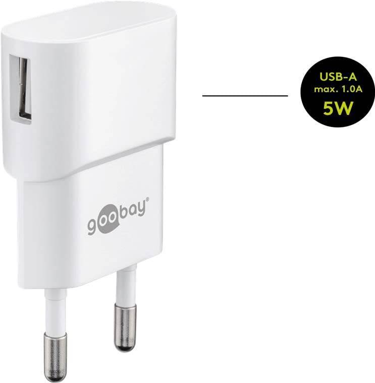 Set di ricarica Goobay USB-C™ 1 A - alimentatore con cavo Type-C™ 1m (bianco)-6