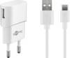 Set di ricarica Goobay USB-C™ 1 A - alimentatore con cavo Type-C™ 1m (bianco)