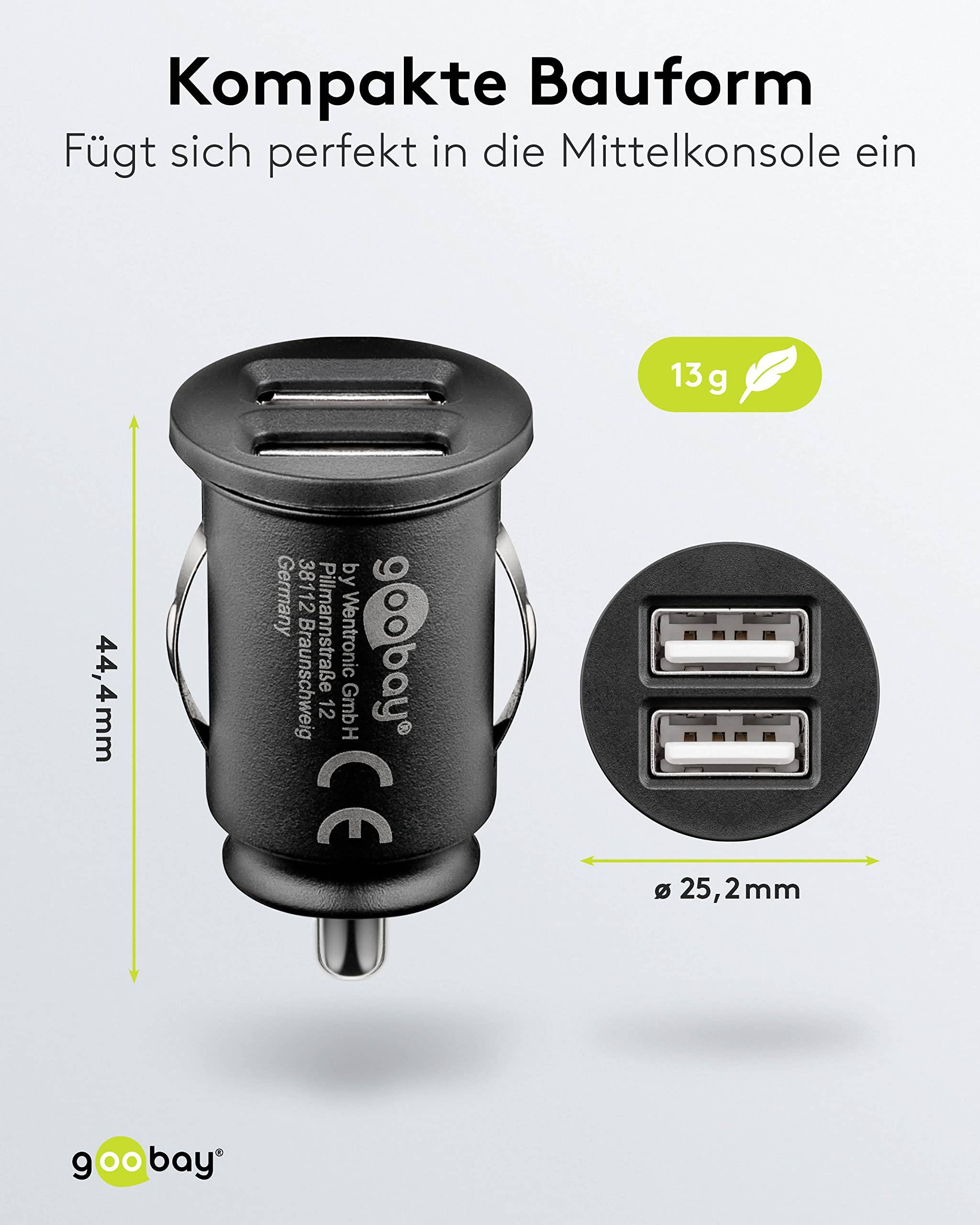 Caricabatteria da auto Dual USB (2xUSB) 12W max.2,4A (12/24V) 2xUSB-2